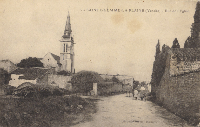 Carte-ste-gemme-la-plaine--eglise-vue-générale